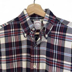 Brooks Brothers Men's Madras Check Button-Down Shirt Size S, Office, Outdoor